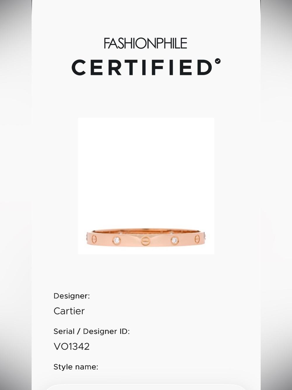 Cartier Rose Gold Love Bracelet, Classic Model, 4 Diamonds - Picture 10 of 12